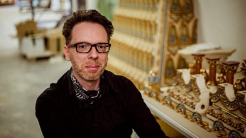 Angyal Tibor, a Szent István-terem tervezője és Kőrösi Gábor, a Várkapitányság kommunikációs igazgatója mesélnek az újjáépítésről